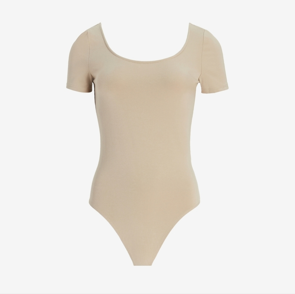 Fitted Bodysuit Soft Beige
